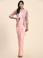 Designer Ready To Wear Saree With Stitched Blouse With Jacket