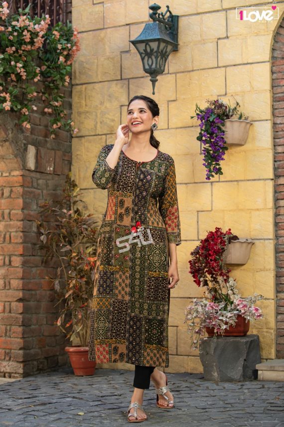 1love By S4u Gold Causual Wear Kurtis Series G-01 to G-07