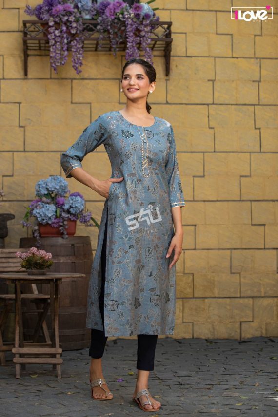 1love By S4u Gold Causual Wear Kurtis Series G-01 to G-07