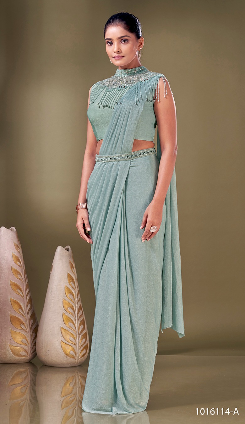 Ready To Wear Saree In Soft Vibrant Colours Readymade Saree