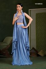 Wedding Wear Sequins Work Ready To Wear Saree