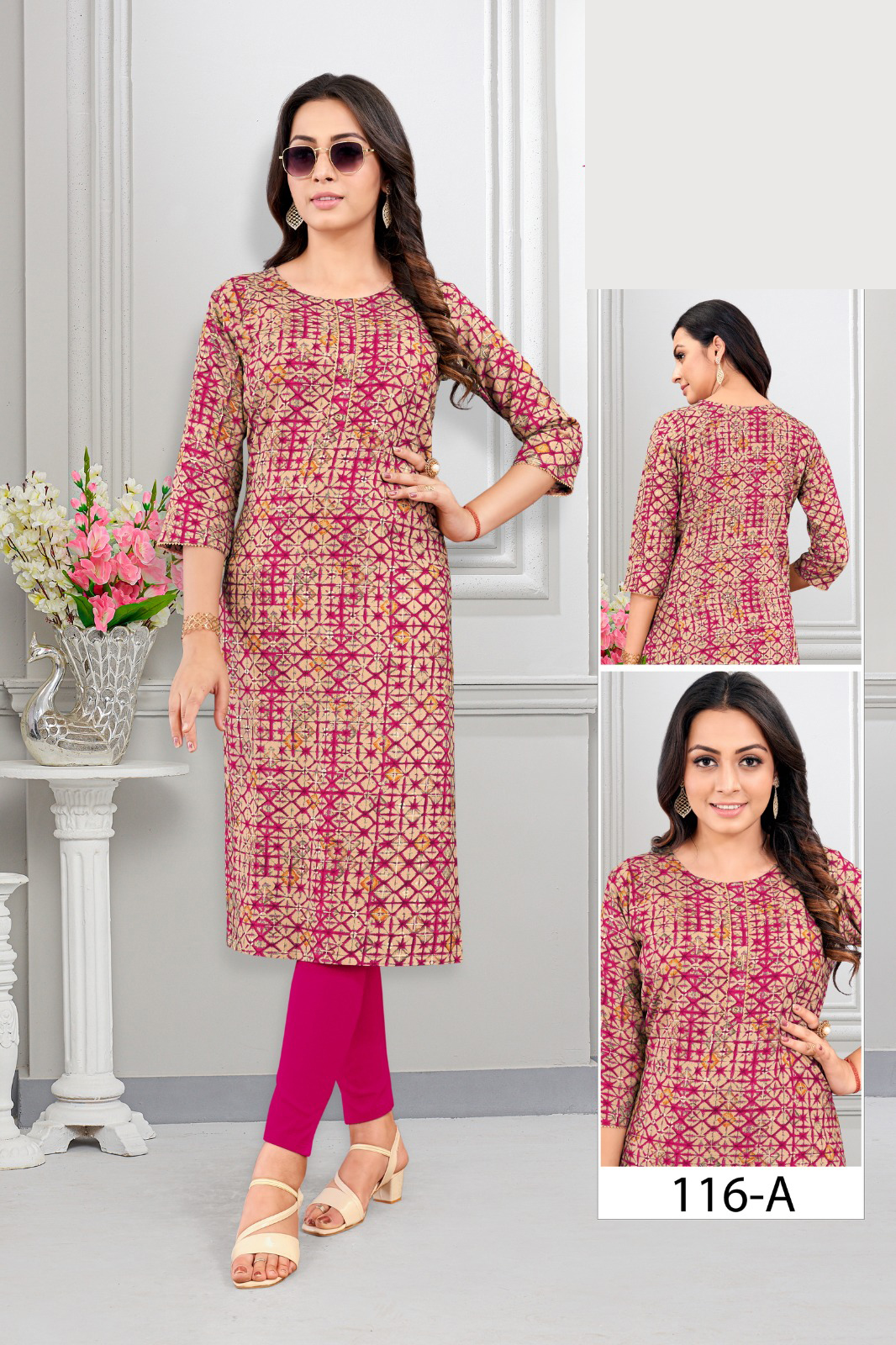 Causual Wear Heavy Rayon Stright Kurti