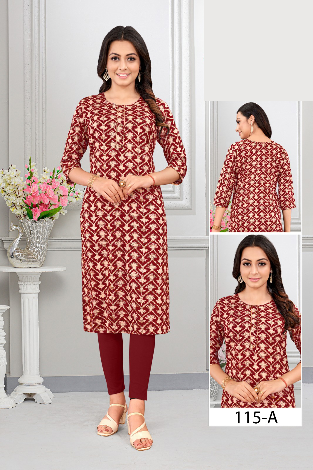 Causual Wear Heavy Rayon Stright Kurti
