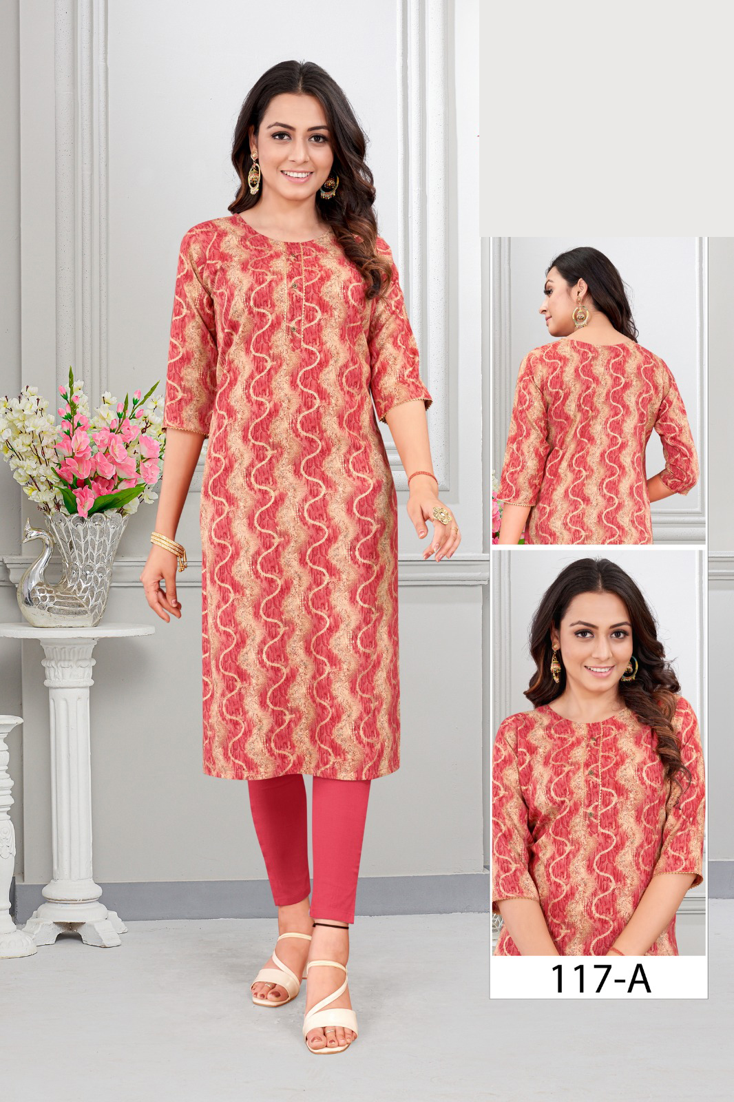 Causual Wear Heavy Rayon Stright Kurti