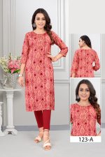 Causual Wear Heavy Rayon Stright Kurti