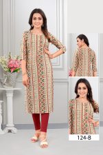 Causual Wear Heavy Rayon Stright Kurti