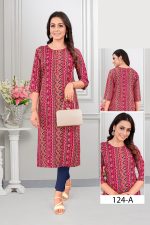Causual Wear Heavy Rayon Stright Kurti