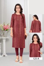 Causual Wear Heavy Rayon Stright Kurti