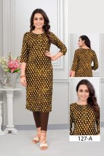 Causual Wear Heavy Rayon Stright Kurti