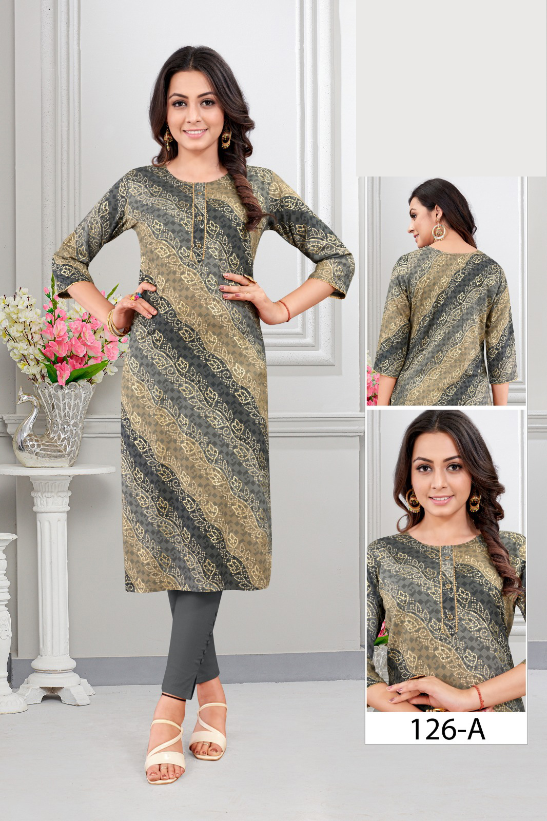 Causual Wear Heavy Rayon Stright Kurti