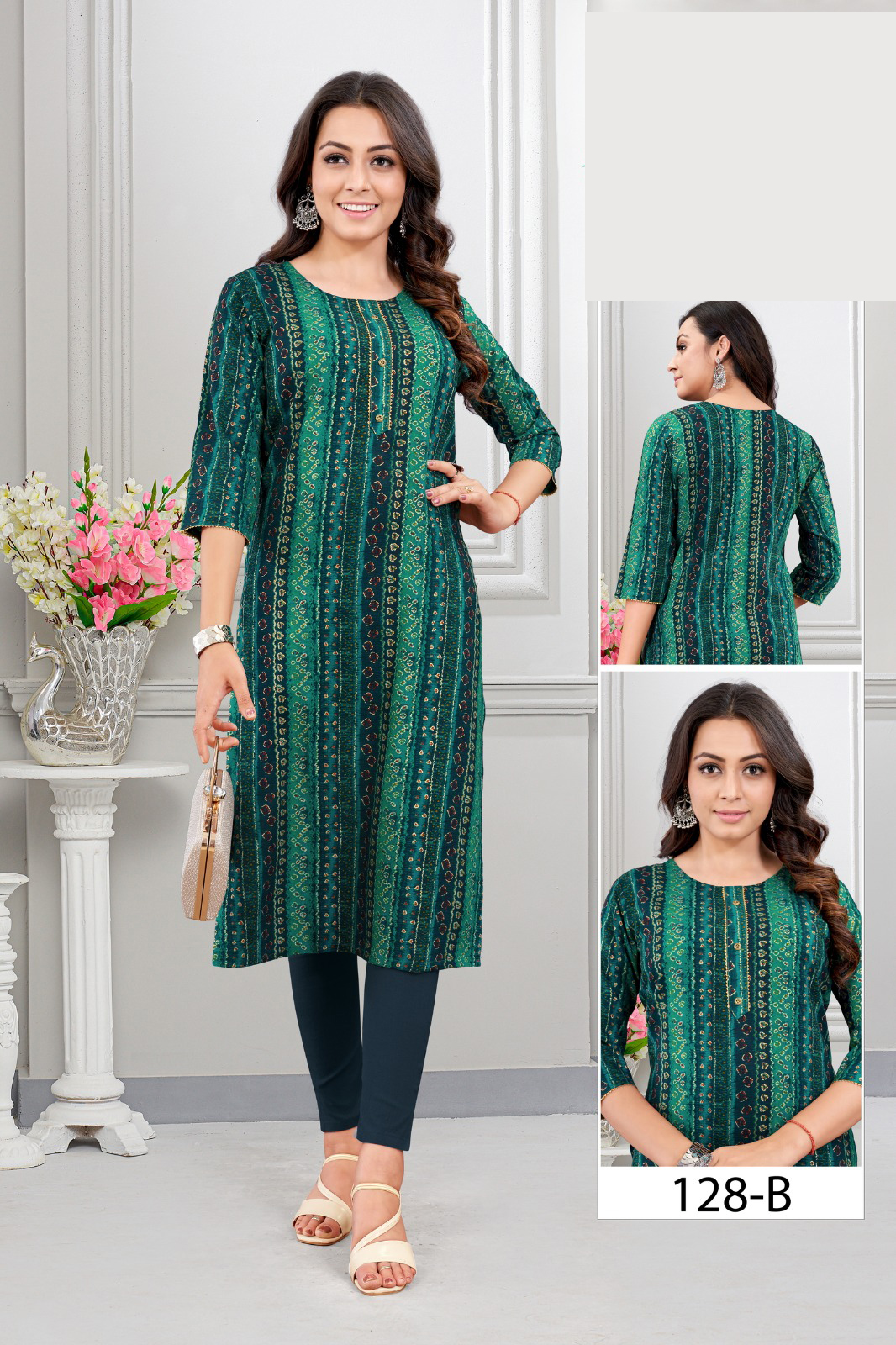 Causual Wear Heavy Rayon Stright Kurti