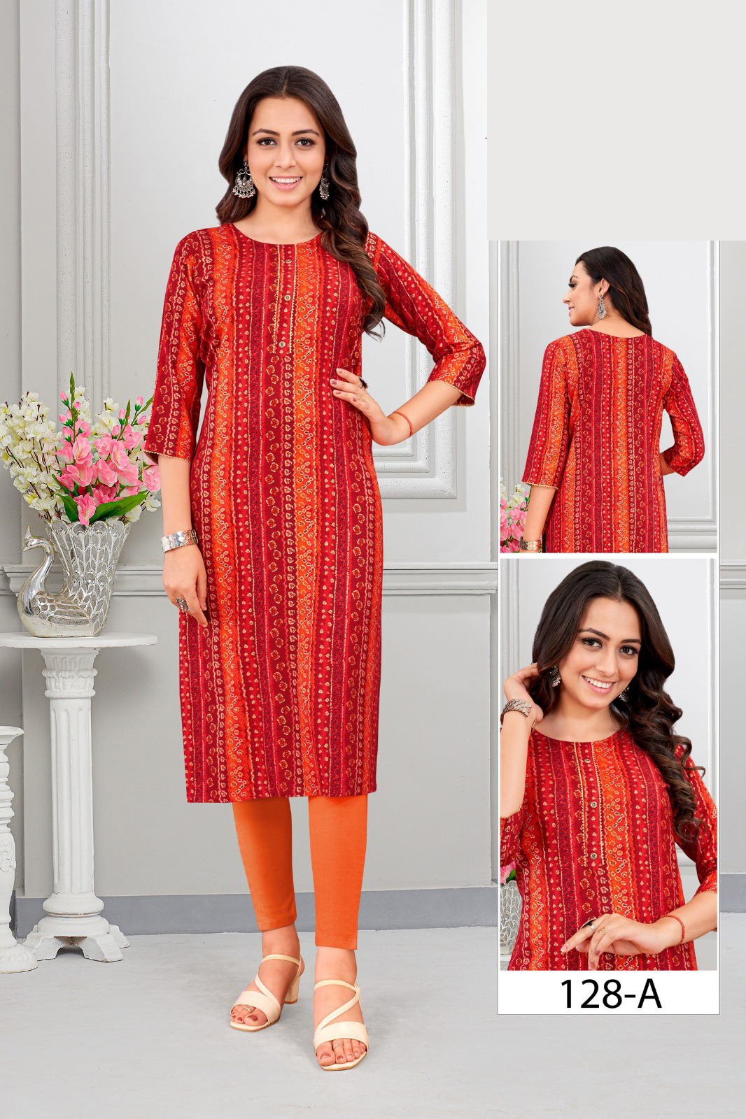 Causual Wear Heavy Rayon Stright Kurti