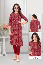 Causual Wear Heavy Rayon Stright Kurti