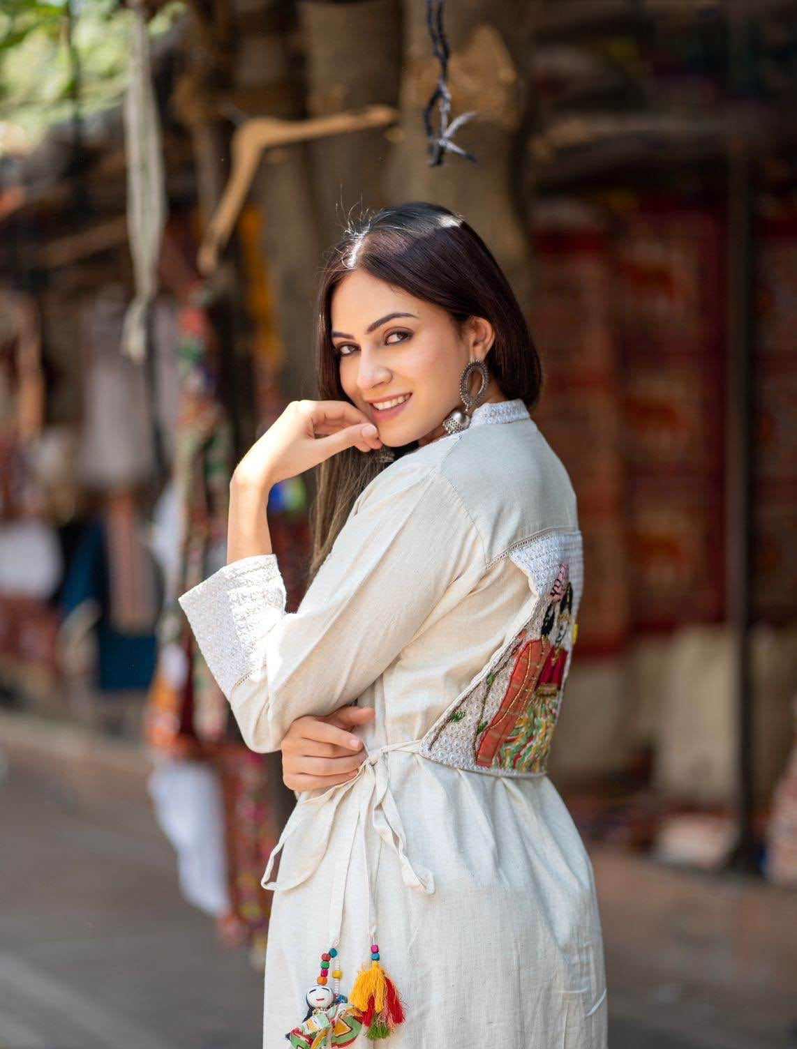 Pure Cotton Chikan Work Kurti With Pent