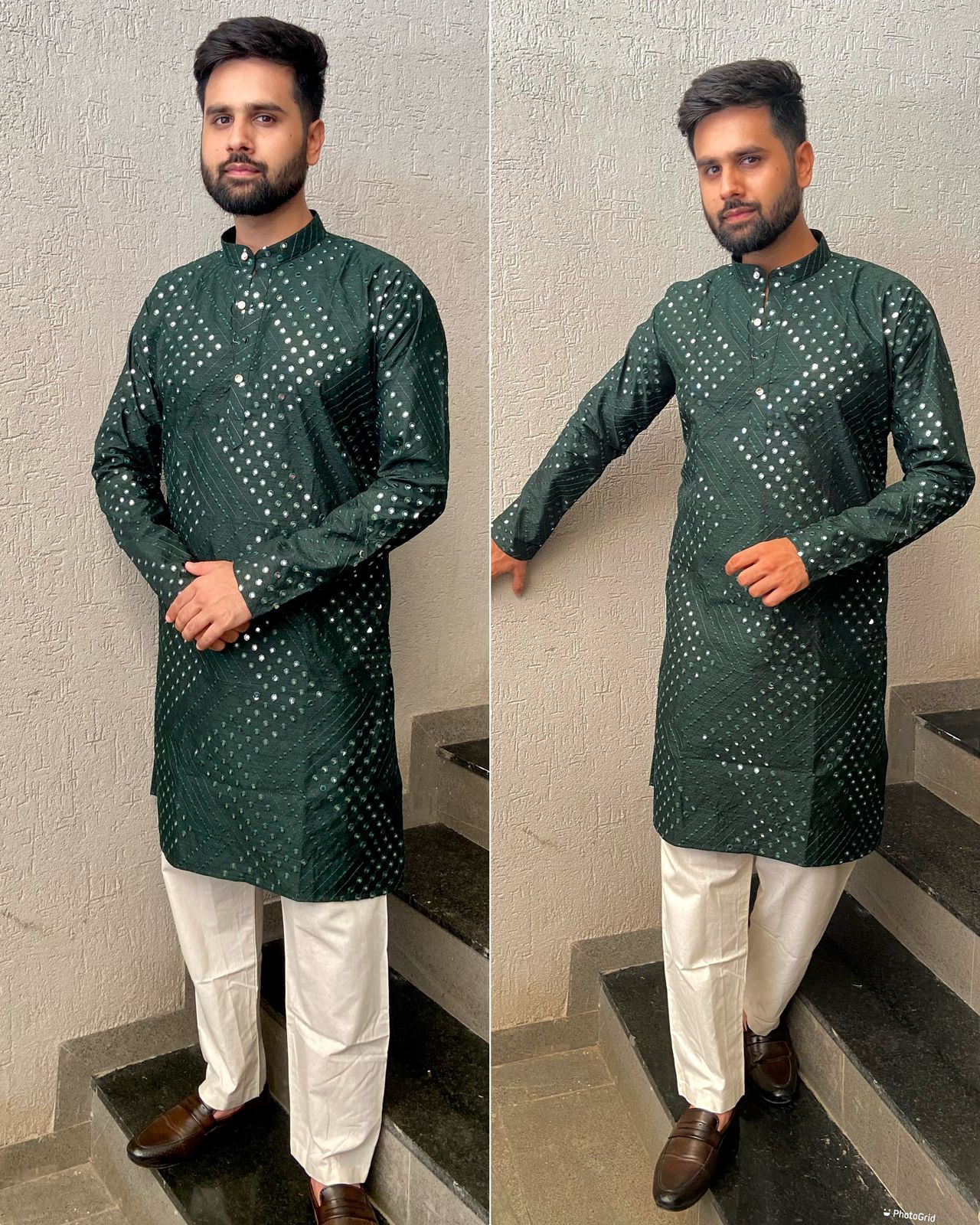 Elevate Your Style with our New Collection Heavy Banglori Silk Kurtas with Mirror Work. Perfect for Functions and Parties