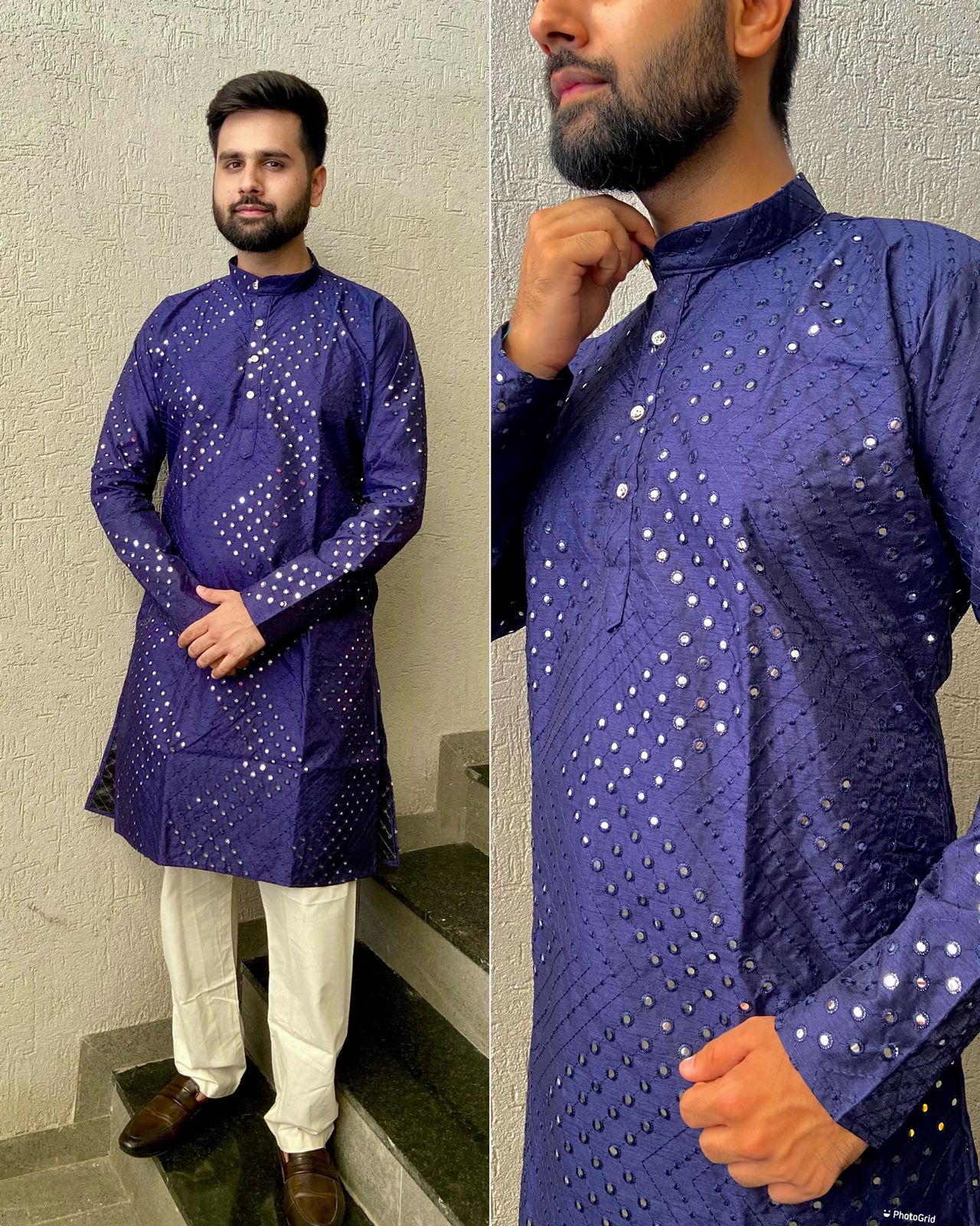 Elevate Your Style with our New Collection Heavy Banglori Silk Kurtas with Mirror Work. Perfect for Functions and Parties
