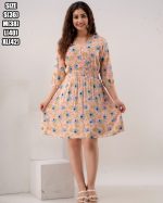 Make A Statement Wherever You Go With Our Rayon Crepe Printed Midi Dress. Embrace Timeless Style And Be The Embodiment Of Elegance!