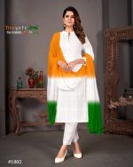 Flaunt Your Patriotism Celebrate 15 August With Special Kurti, Pant, And Dupatta Ensembles Independence Day Attire For Women