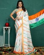 Celebrate Independence Day In Style 15 August Special Tri Colour Saree With Exquisite Blouse Designs!