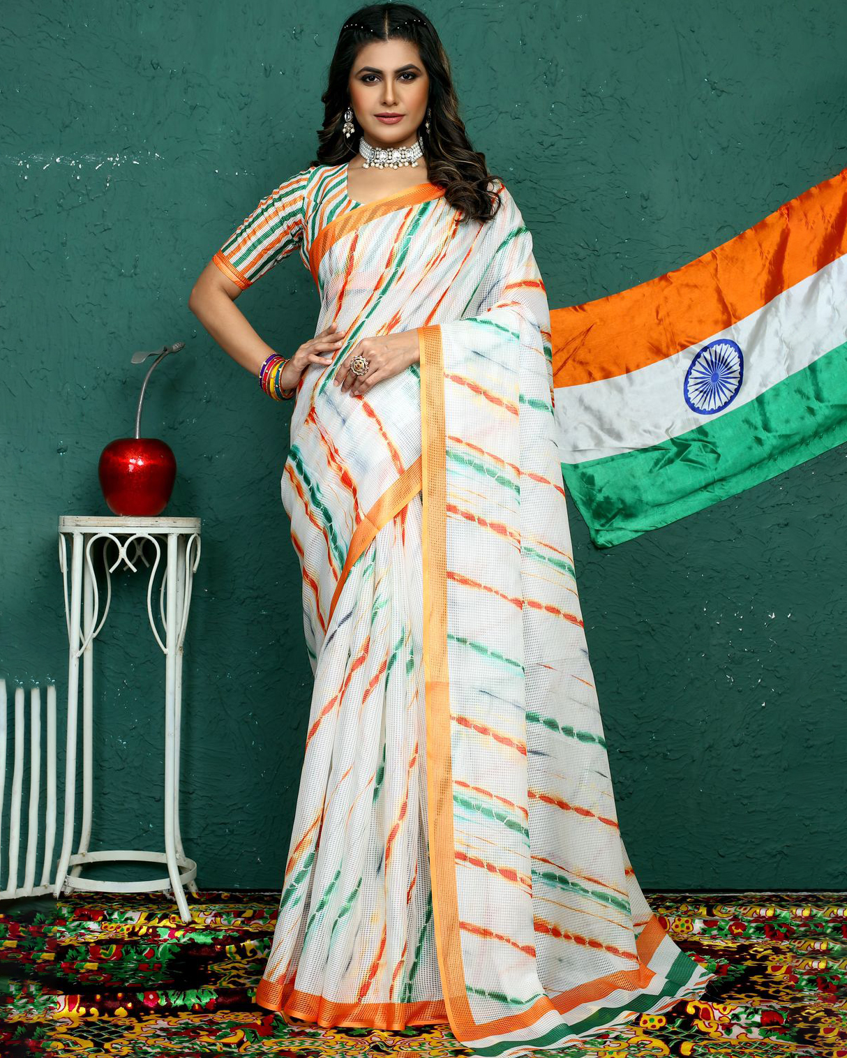 Celebrate Independence Day In Style 15 August Special Tri Colour Saree With Exquisite Blouse Designs!