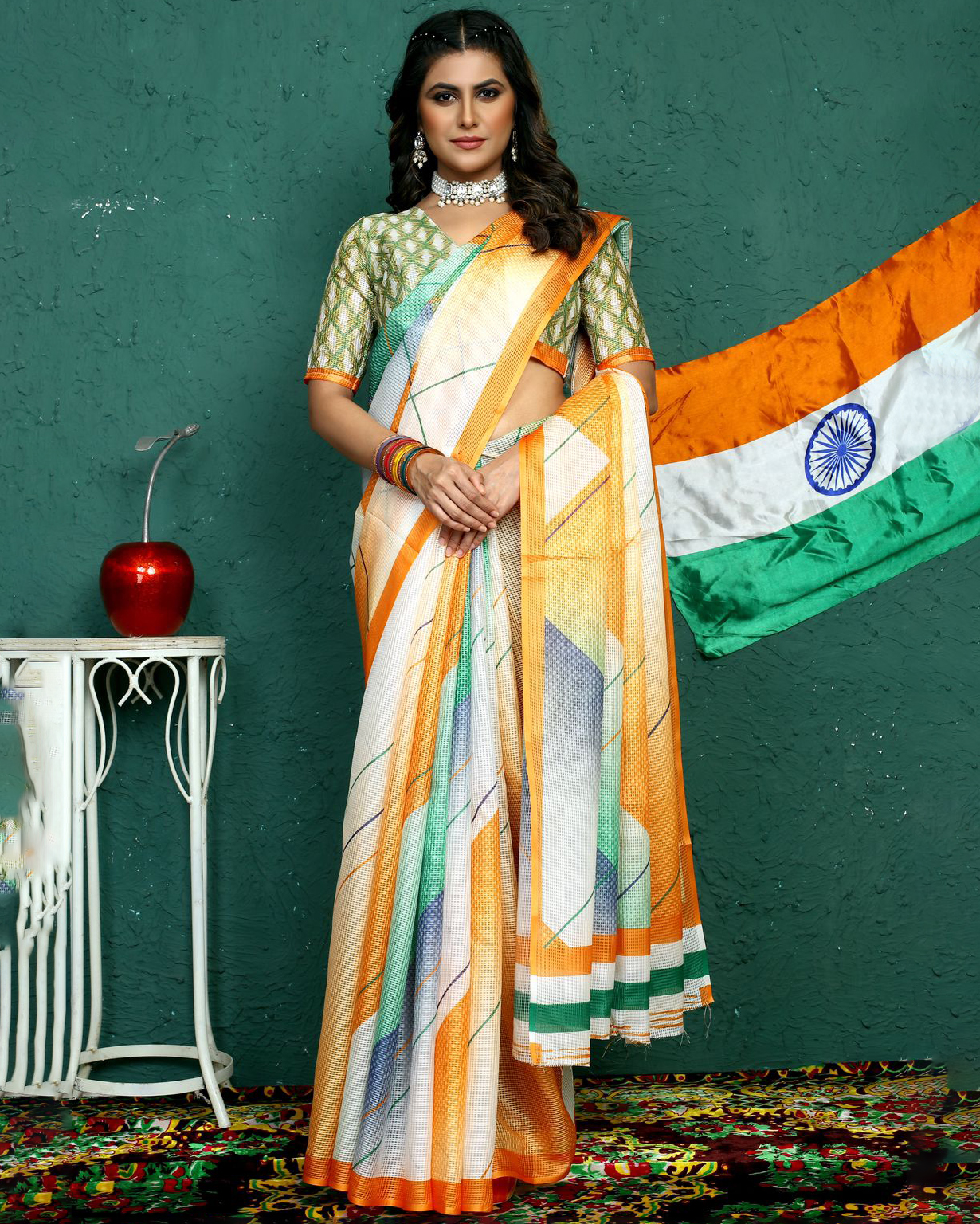 Celebrate Independence Day In Style 15 August Special Tri Colour Saree With Exquisite Blouse Designs!
