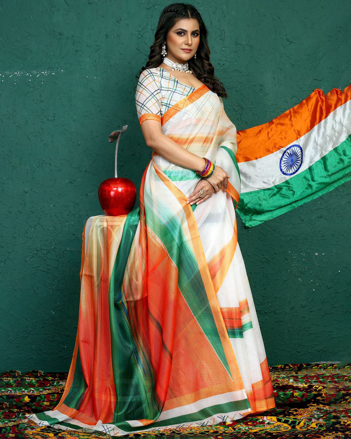 Celebrate Independence Day In Style 15 August Special Tri Colour Saree With Exquisite Blouse Designs!