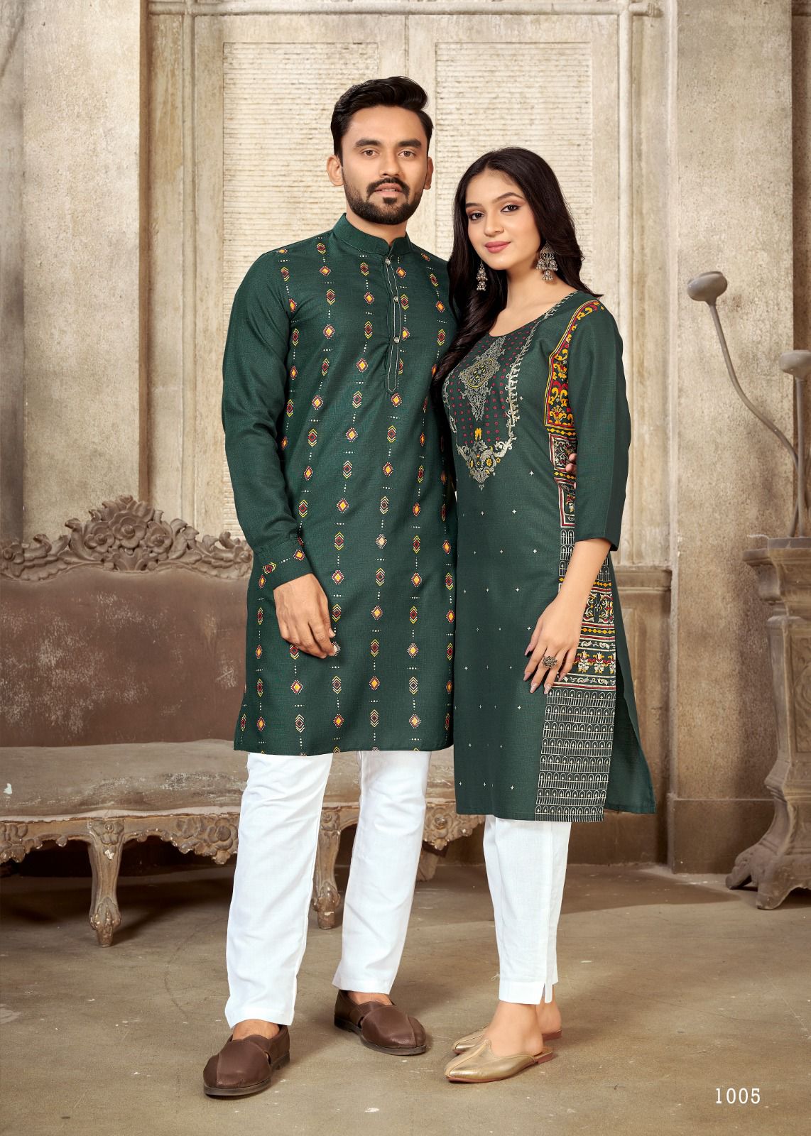 Present A Couple Combo Of Kurta With Payjama And Kurti With Pants & Dupatta