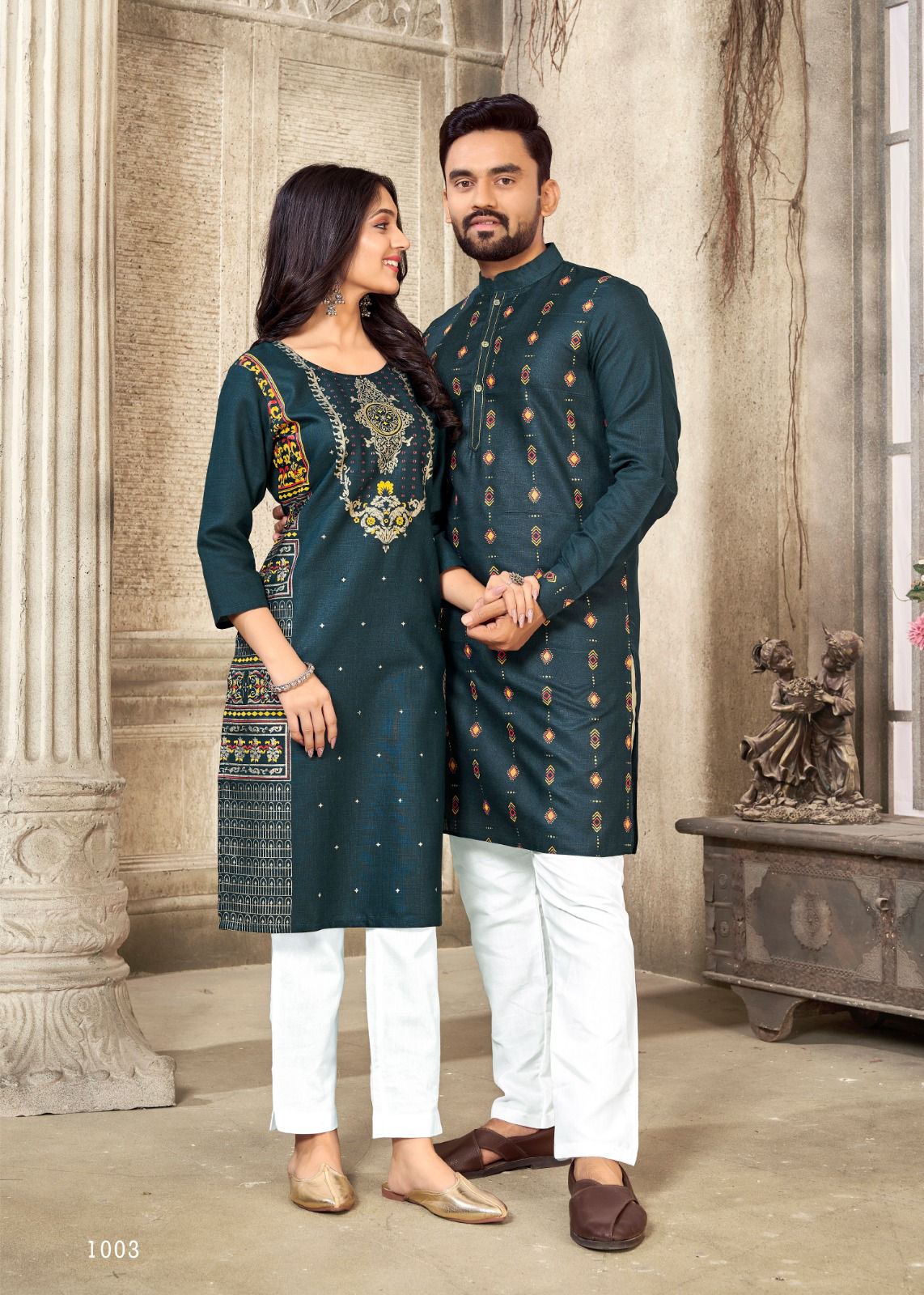 Present A Couple Combo Of Kurta With Payjama And Kurti With Pants & Dupatta