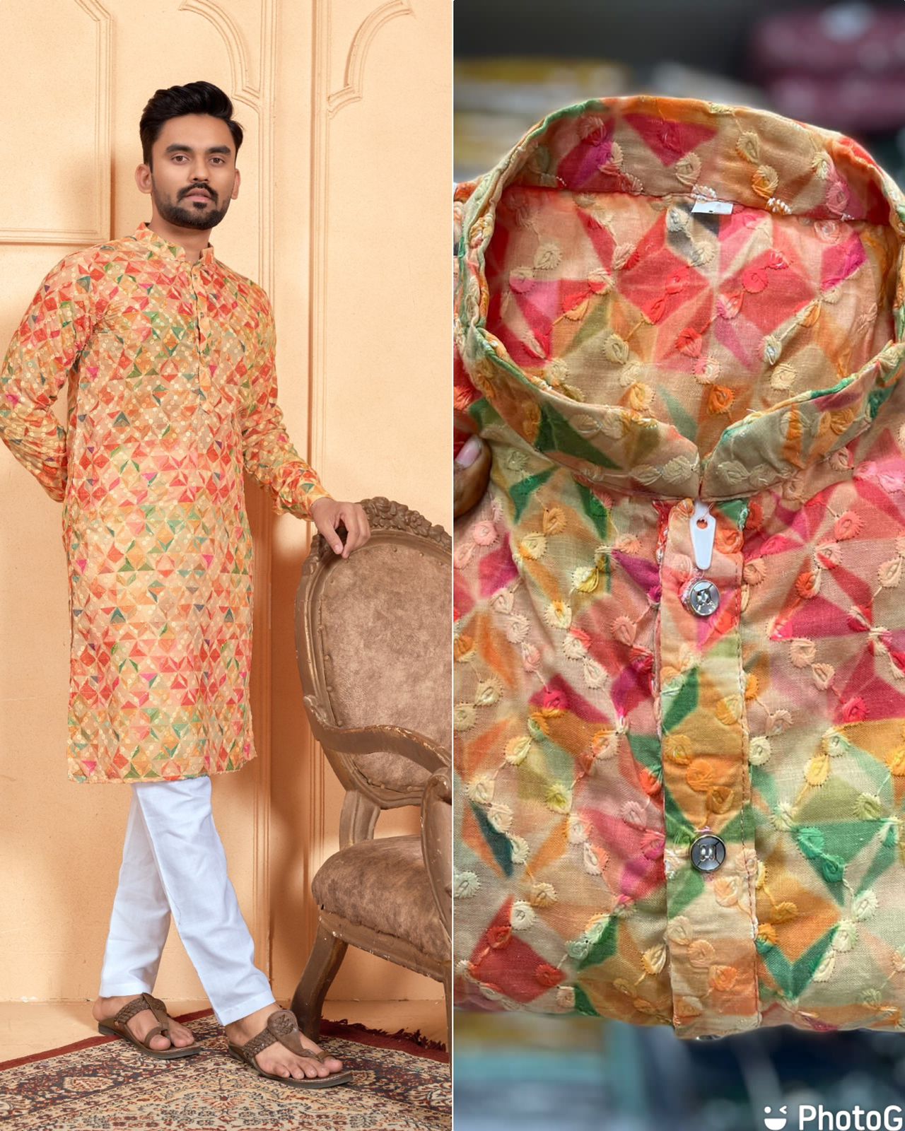 Garba And Dandiya Nights In Our Exclusive Navratri Special Kurta With Pajama For Men