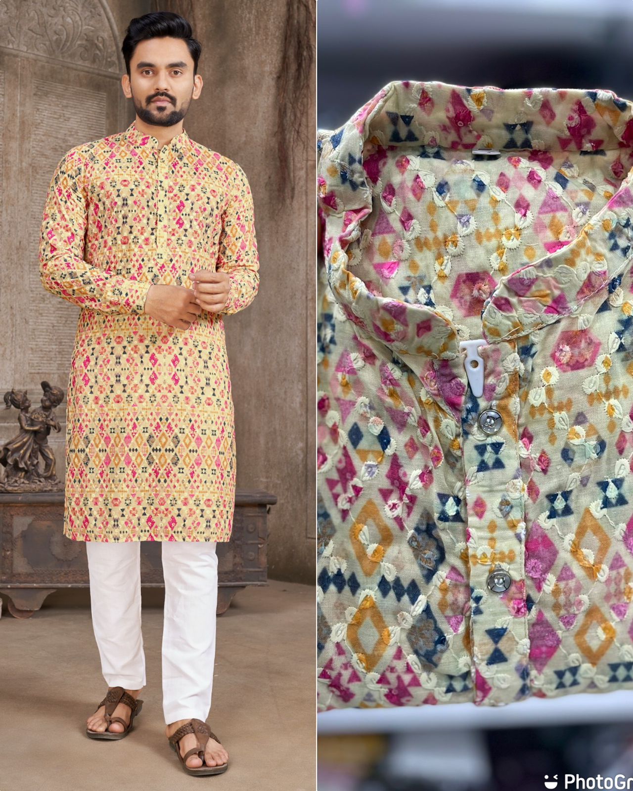 Garba And Dandiya Nights In Our Exclusive Navratri Special Kurta With Pajama For Men