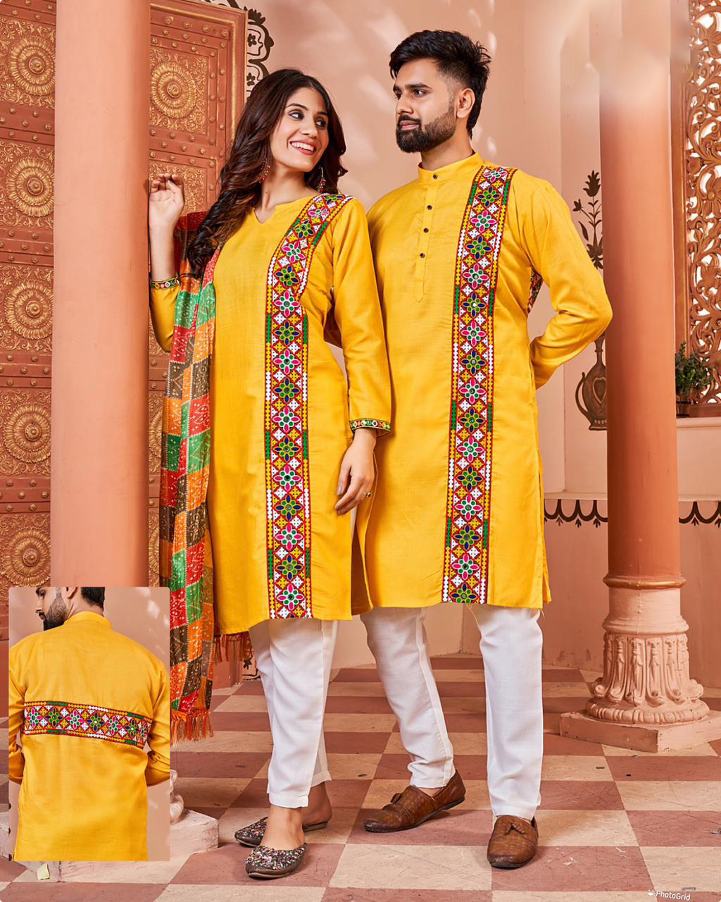 Navratri Twinning Ready To Wear Couple Set