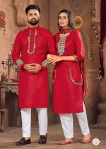 Present Navratri Special Couple Combo Of Kurta With Payjama And Kurti With Pants & Dupatta