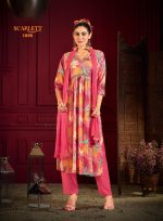 Women's Rayon Digital Print Stitched Kurti Pent With Dupatta