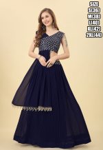 Ready To Wear Heavy Georgette Embroidered Work Lehenga Choli For Women | One Shoulder Dress Drape Drape Indo Western Dress Designer Drape Gowns