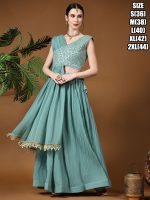 Ready To Wear Heavy Georgette Embroidered Work Lehenga Choli For Women | One Shoulder Dress Drape Drape Indo Western Dress Designer Drape Gowns