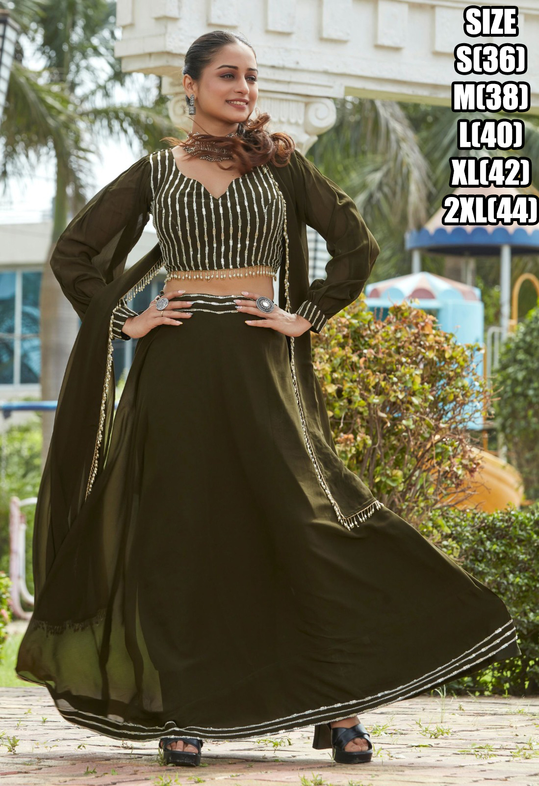 Women's Readytowear Georgette Embrodiery Lehenga Blouse Designs