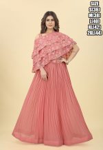 Women's Readymade Georgette Embrodeiry Work Drapped Dress