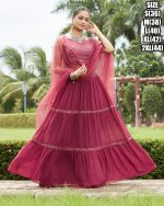 Multi Color Georgette Embroidered Work Lehenga Choli For Women