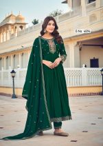 Ethnicrang Women's Silk Embroidery 3Pcs Anarkali Kurti Set