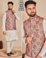 Ethnicrang Men's Soft Silk Stitched Kurta Pajama With Jacket