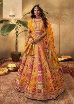Banarasi Brilliance Unveil Exquisite Handwork And Embroidery In Our Banarasi Silk Lehenga Set With Nett Dupatta Semi Stitched Elegance Fit For Royalty