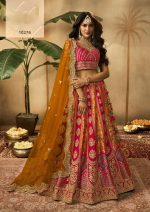 Banarasi Brilliance Unveil Exquisite Handwork And Embroidery In Our Banarasi Silk Lehenga Set With Nett Dupatta Semi Stitched Elegance Fit For Royalty
