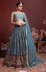 Partywear Semi-Stitched Lehenga Choli - A Captivating Blend of Opulence and Grace