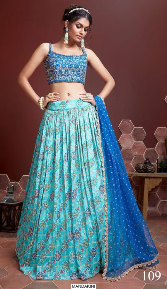 Partywear Semi-Stitched Lehenga Choli - A Captivating Blend of Opulence and Grace