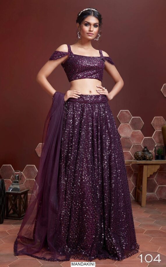 Partywear Semi-Stitched Lehenga Choli - A Captivating Blend of Opulence and Grace