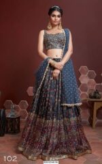 Partywear Semi-Stitched Lehenga Choli - A Captivating Blend of Opulence and Grace