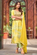 Nayra Cut Heavy Muslin Kurties With Pent And Dupatta