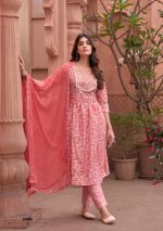 Khoobsurat Vol 2 Heavy Muslin Print Sequence With Embroidery Work Kurti With Pant And Nazmin Dupatta