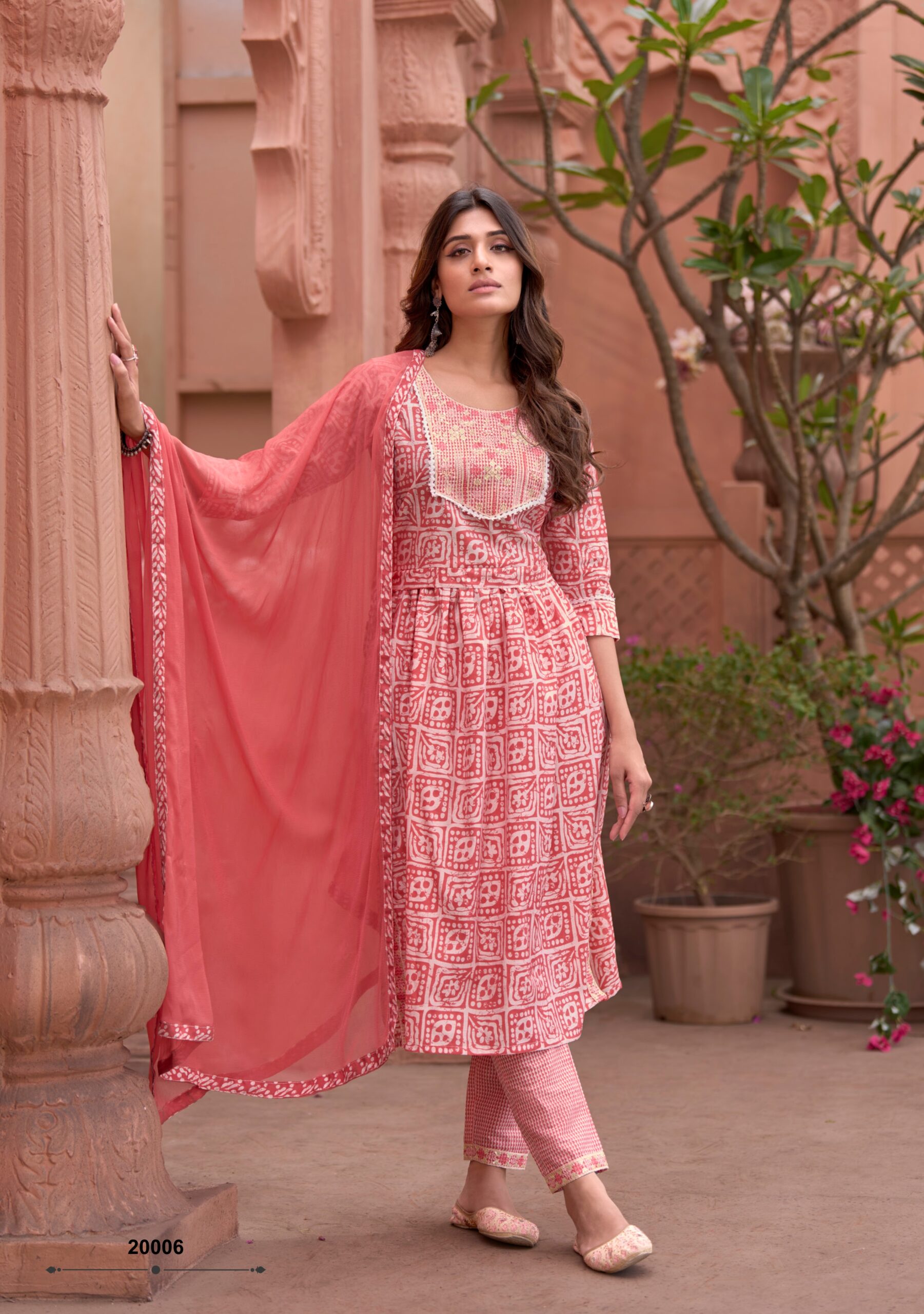 Khoobsurat Vol 2 Heavy Muslin Print Sequence With Embroidery Work Kurti With Pant And Nazmin Dupatta
