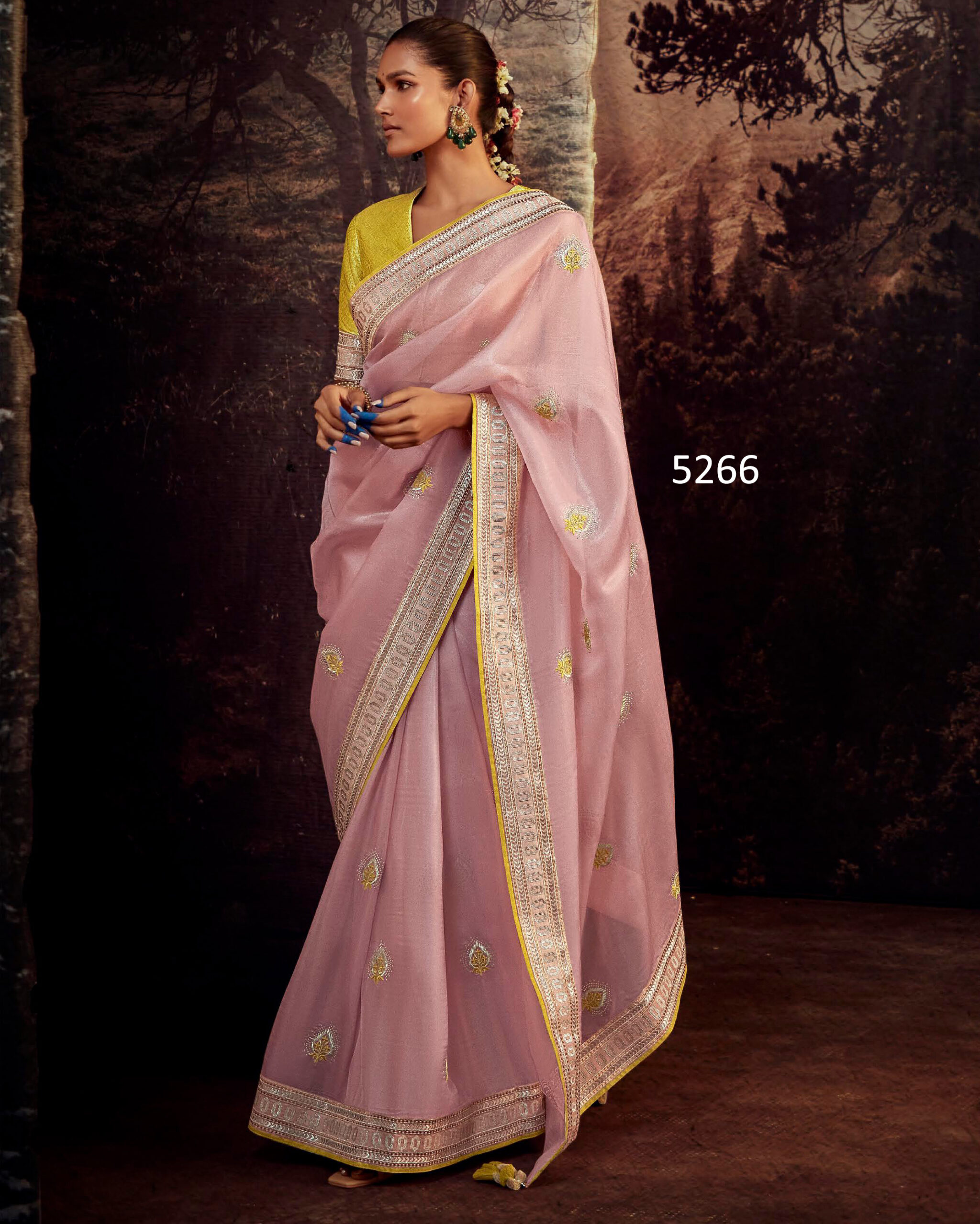 Discover Exquisite Unstitched Wedding Saree With Blouse In Luxurious Fancy Fabric Your Perfect Affair Awaits